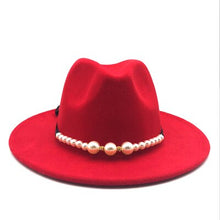 Charger l'image dans la galerie, Windsor King en feutre toqué, bord souple et perles