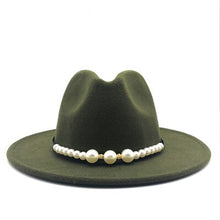 Charger l'image dans la galerie, Windsor King en feutre toqué, bord souple et perles